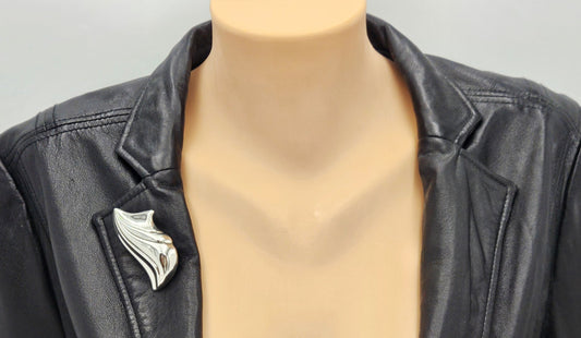 Fabulous Designer Kabana Sterling Silver Large Modernist Brooch 1980/90s