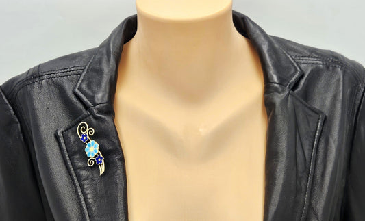 Andresen & Scheinpflug Jewelry Rare Andresen Scheinpflug Norway Sterling Enamel Art Deco 1930s