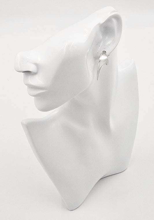 Bent Knudsen Jewelry Bent Knudsen Denmark Sterling Atomic Modernist Post Back Earrings C 1960's
