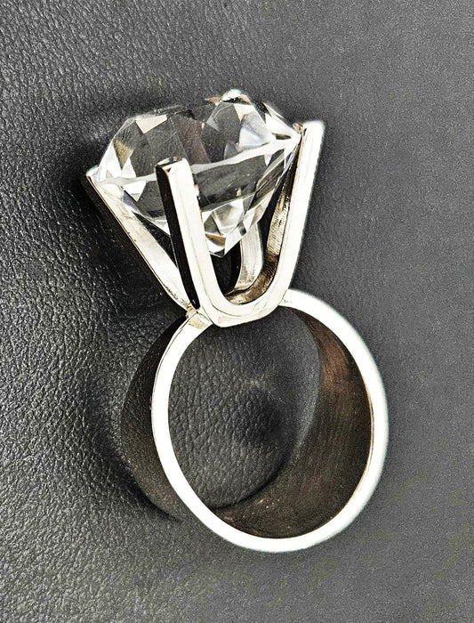 David Andersen Jewelry Superb David Andersen Norway Sterling Clear Quartz Statement Ring 1960s