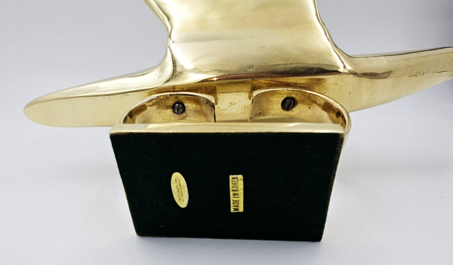 Dolbi Cashier Sculpture Dolbi Cashier Modernist Brass Dove Bird 20" Sculpture Statue Circa 1980