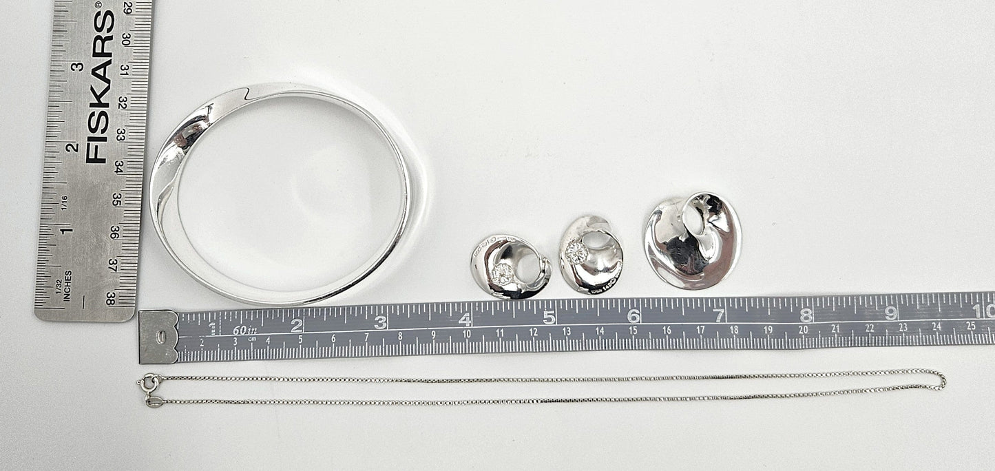 Georg Jensen Jewelry Superb Georg Jensen Torun Sterling Mobius Bangle Brooch Earrings Set 1960s