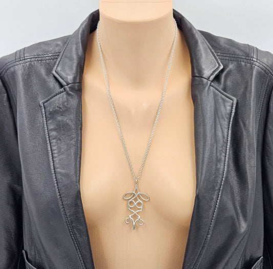 H Sterling Jewelry 925 Silver & Figural Pendant Necklace