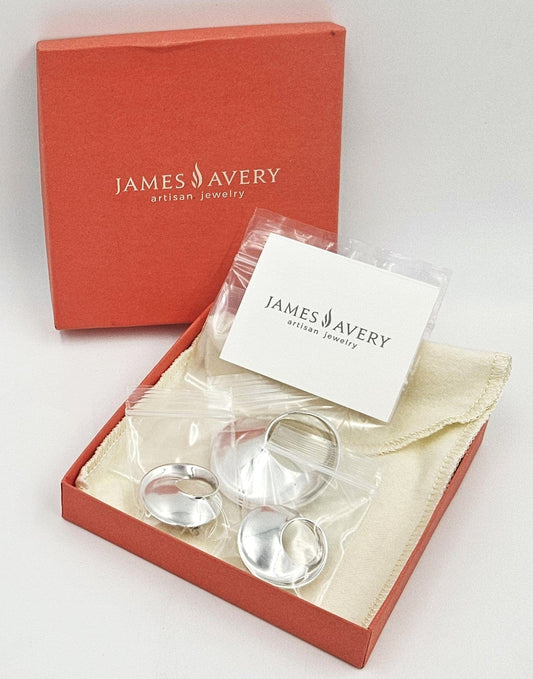 James Avery Jewelry Retired James Avery Sterling Modernist Mobius Brooch Earrings Set NWOT
