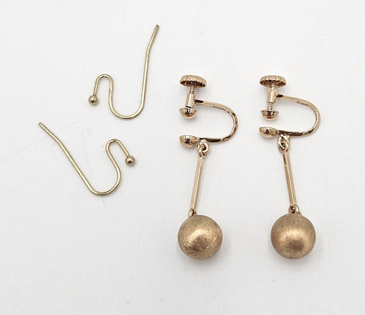 Veikko Kalevi Piirainen Jewelry Rare Veikko Kalevi Piirainen Finland 14k 585 Modernist Dangle Earrings 1970