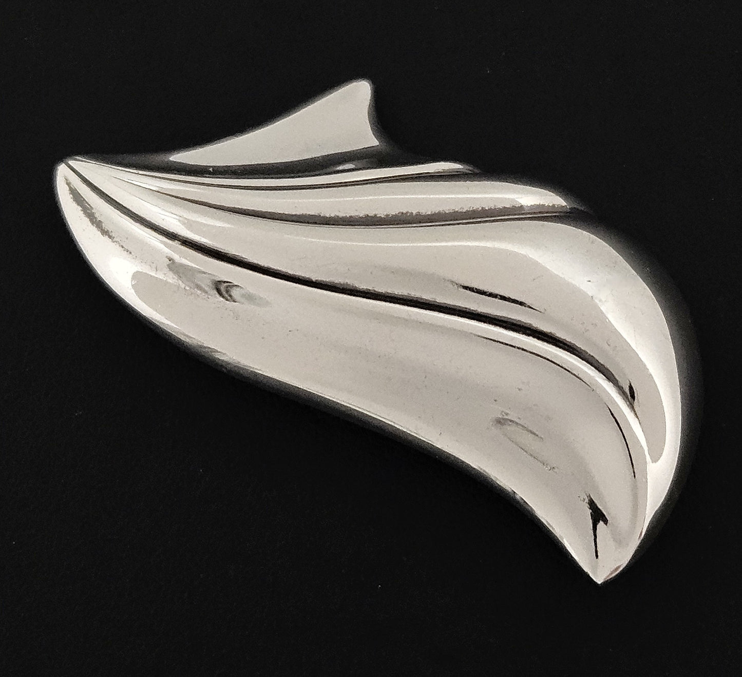 Fabulous Designer Kabana Sterling Silver Large Modernist Brooch 1980/90s