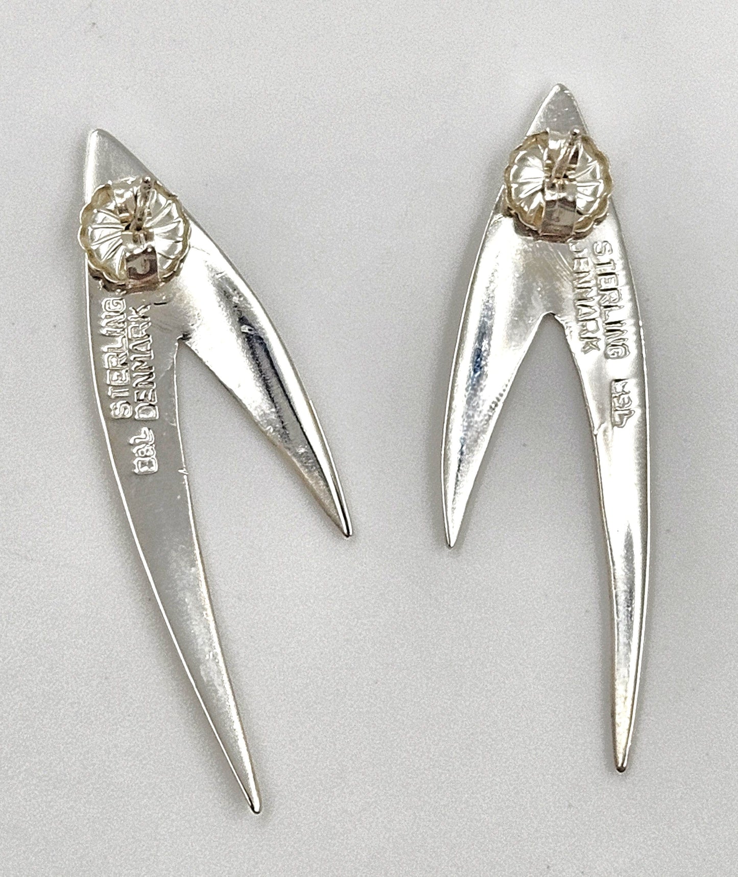 Borresen Lassen Jewelry Børresen Lassen B&L Denmark Sterling 3D Retro Atomic Brooch Earring Set 50s