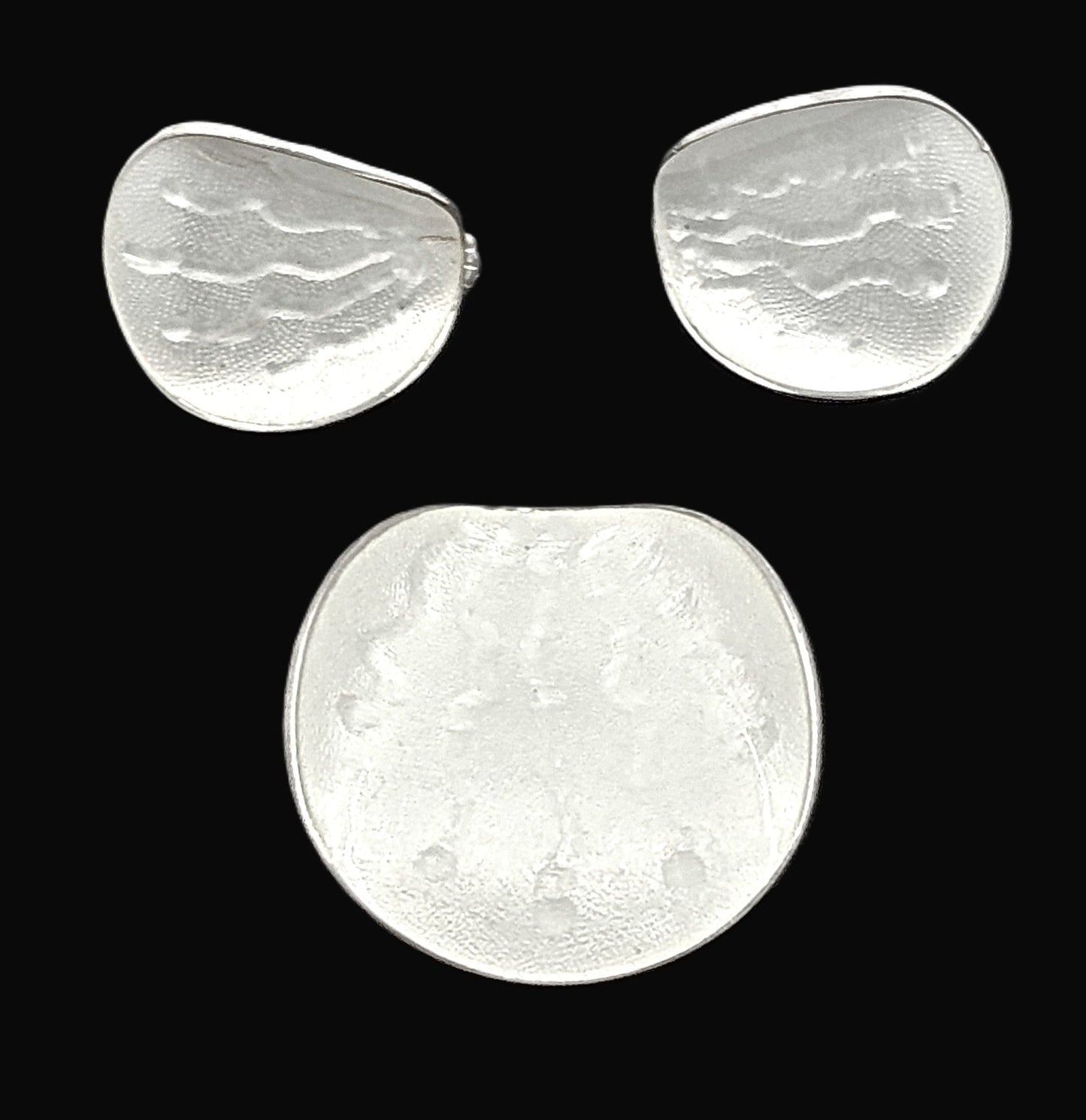 Einar Modahl Jewelry Rare Norway Einar Modahl Sterling Enamel Modernist Demi Parure Set C. 1940s