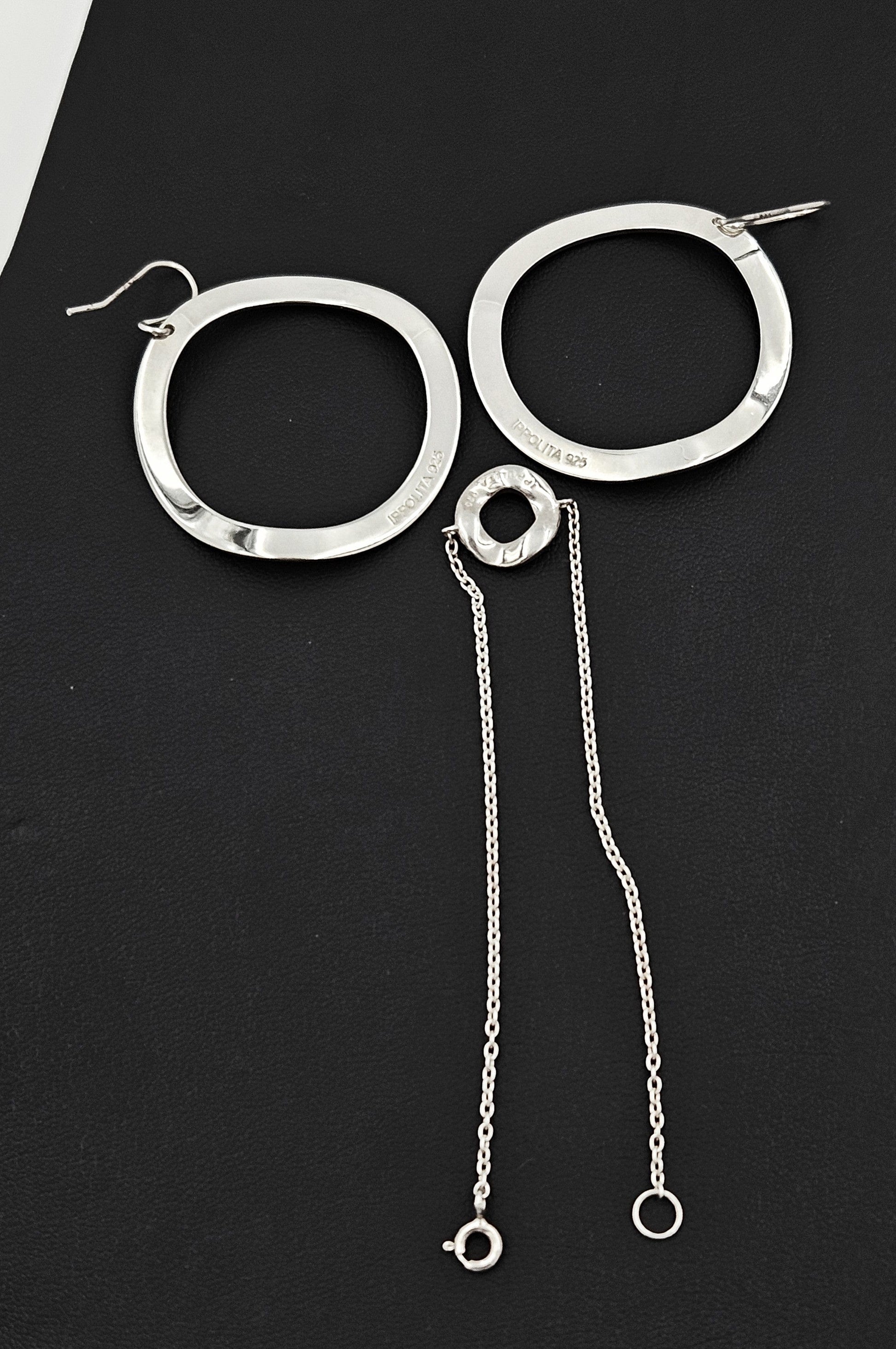 Ippolita Jewelry Retired Designer Ippolita Italy Sterling Modernist Bracelet & Earrings Set