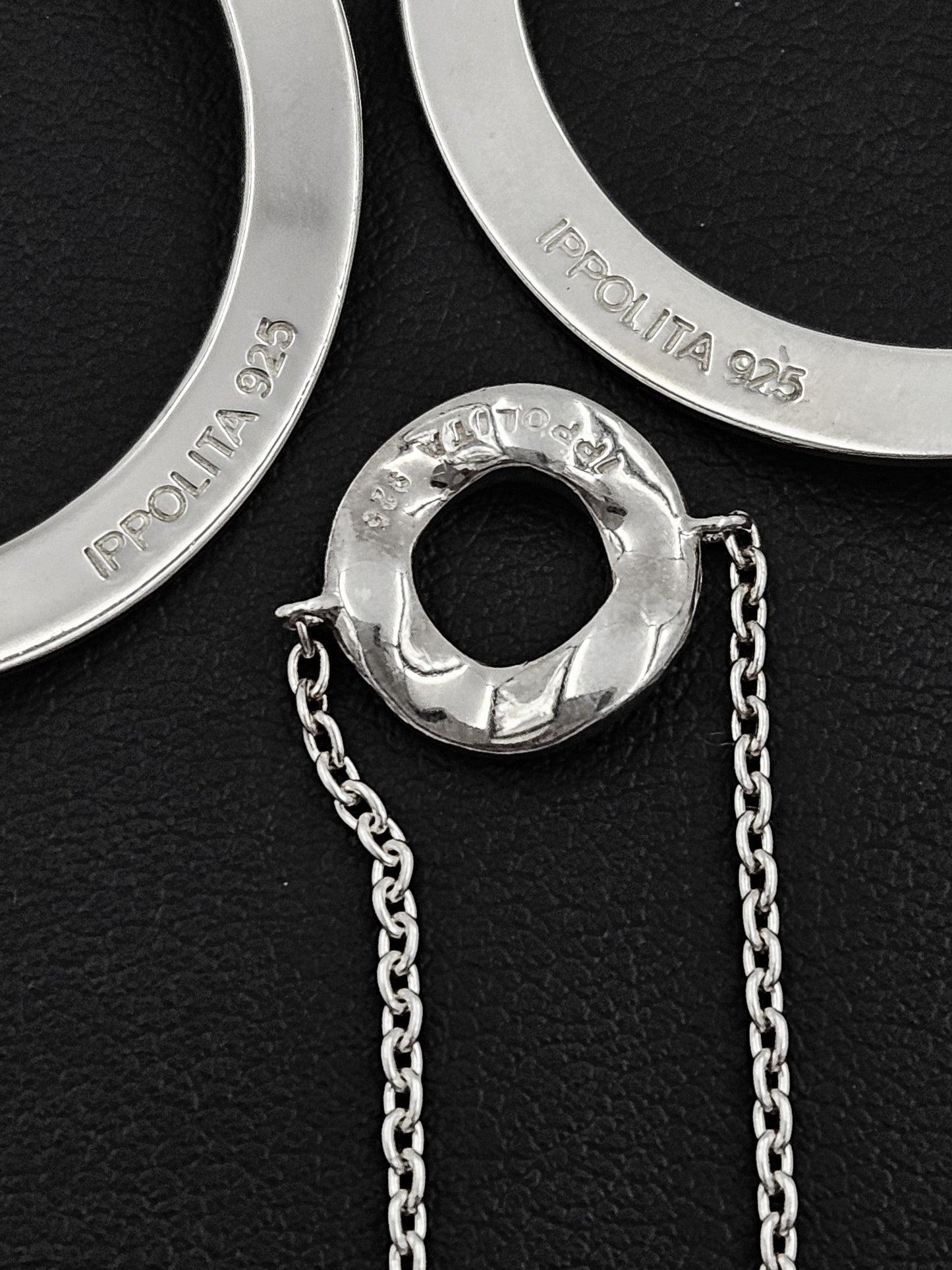 Ippolita Jewelry Retired Designer Ippolita Italy Sterling Modernist Bracelet & Earrings Set