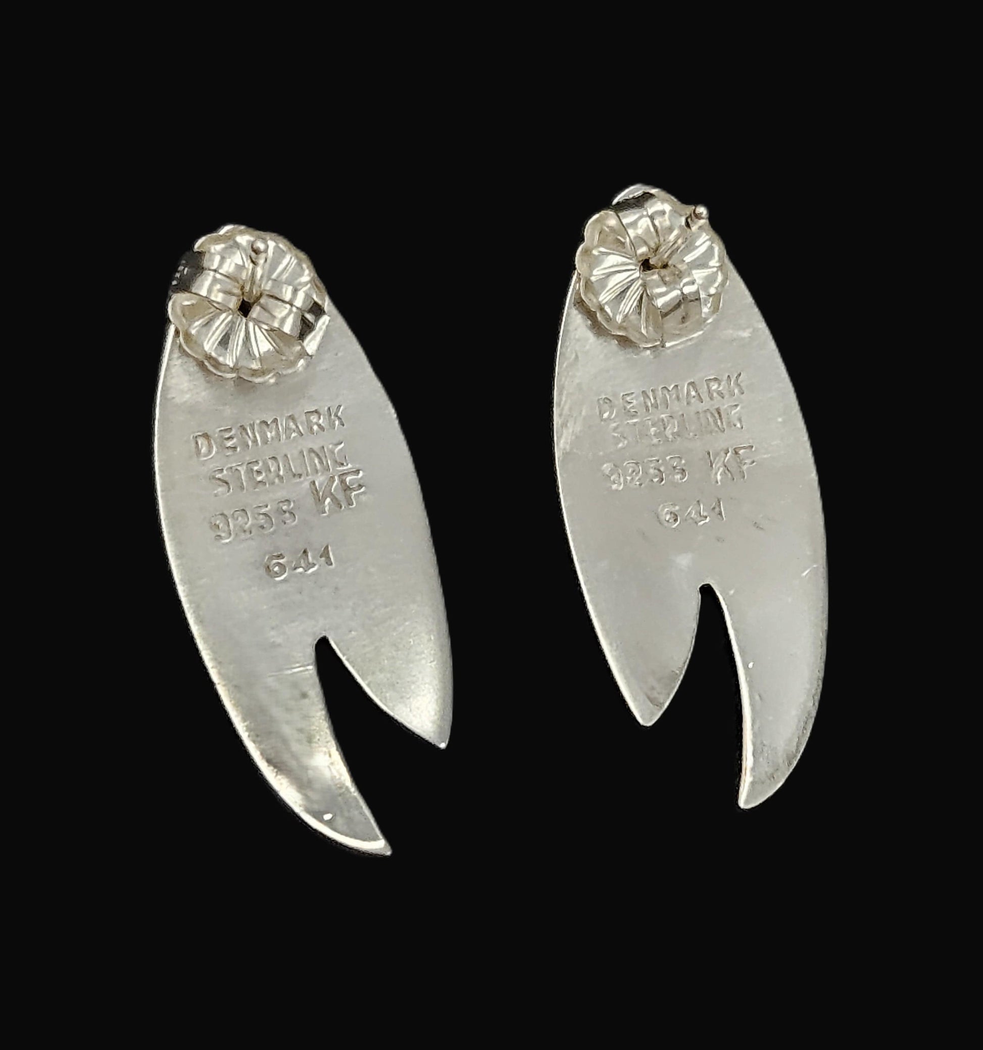 Kai Ehrling Feiling Jewelry Kai Ehrling Feiling Denmark Sterling Enamel Mod Atomic Earrings Circa 50s-60s