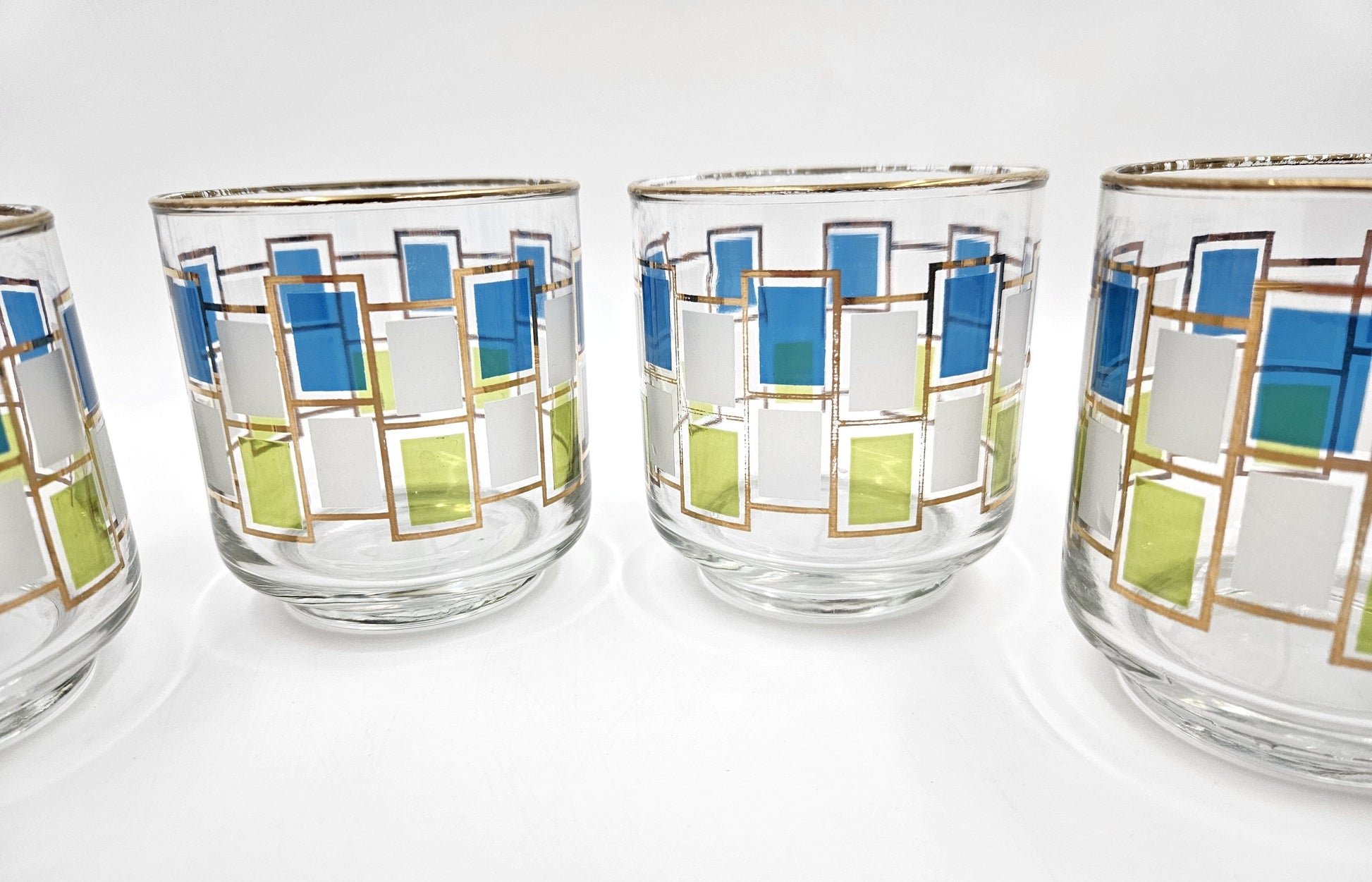 Libbey Barware Fantastic Libbey Glassware Nordic Pattern Hostess Set of 4 Glasses 1940/50's