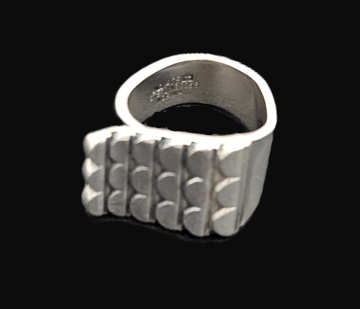 Norway Plus Designs Jewelry RARE Norway + Designs AGE Sterling Modernist X Large Unisex Ring C. 1960s