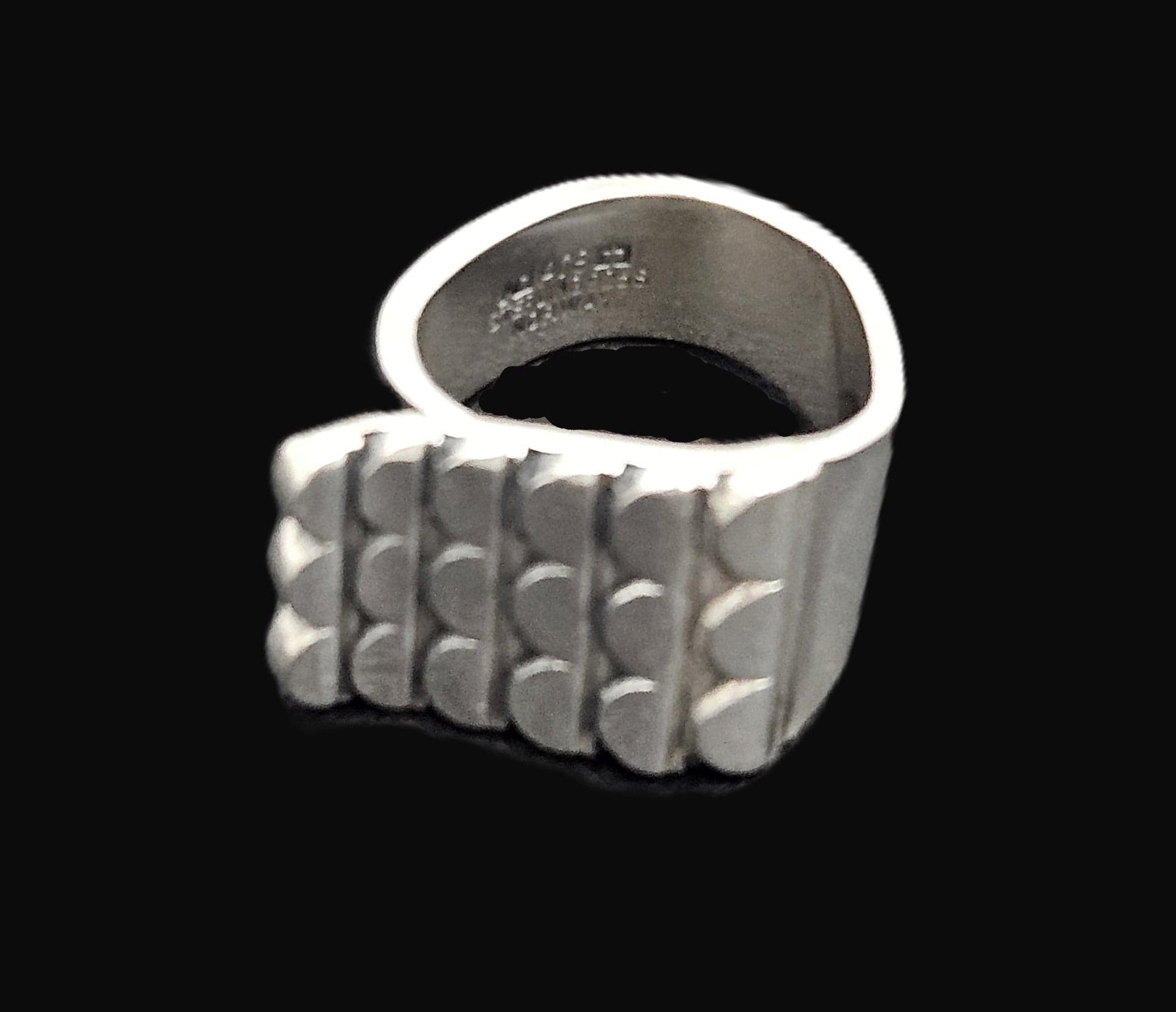 Norway Plus Designs Jewelry RARE Norway + Designs AGE Sterling Modernist X Large Unisex Ring C. 1960s