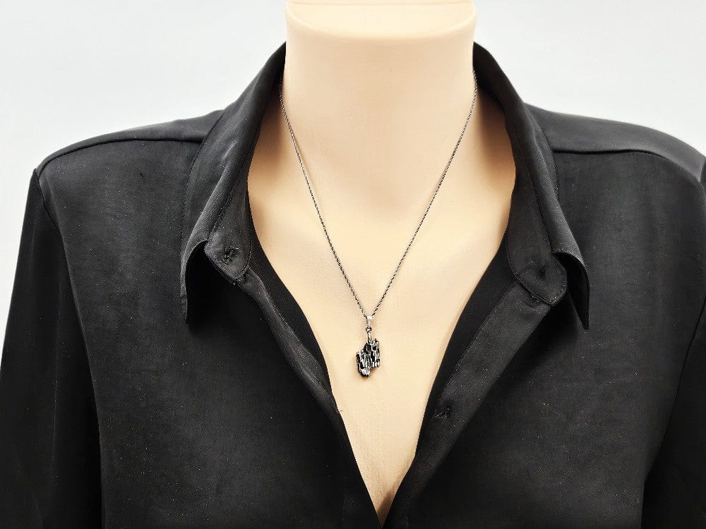 Sterling Brutalist Set Jewelry Vintage Sterling Silver Brutalist Necklace & Earrings Set - Signed