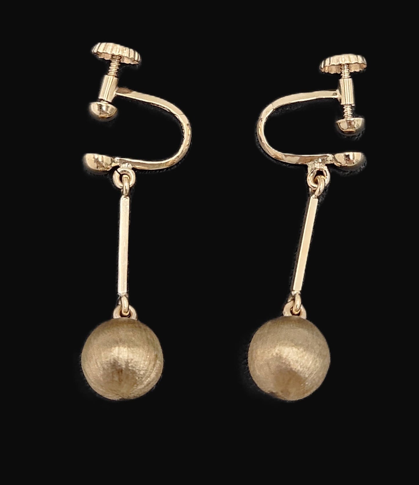 Veikko Kalevi Piirainen Jewelry Rare Veikko Kalevi Piirainen Finland 14k 585 Modernist Dangle Earrings 1970