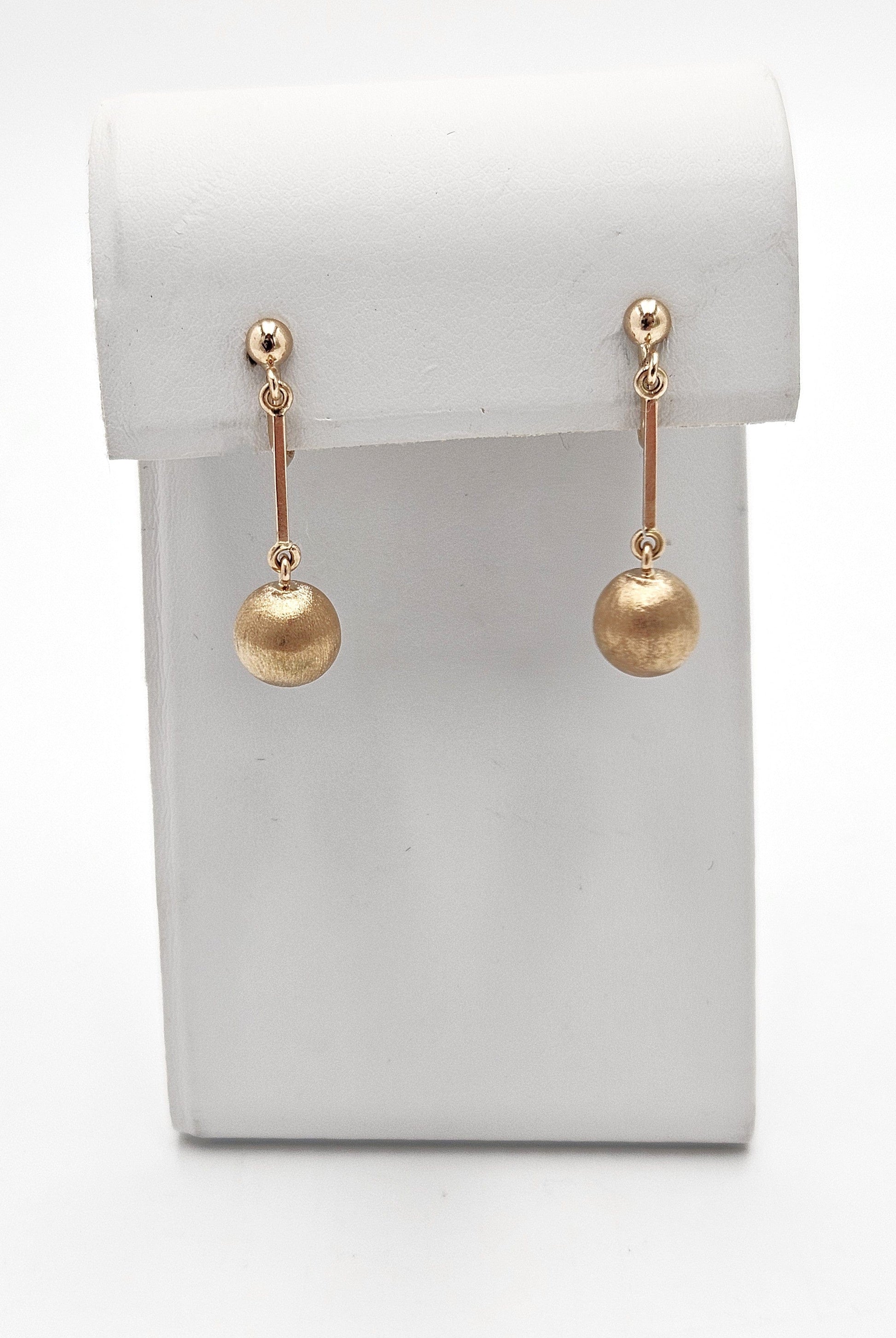 Veikko Kalevi Piirainen Jewelry Rare Veikko Kalevi Piirainen Finland 14k 585 Modernist Dangle Earrings 1970