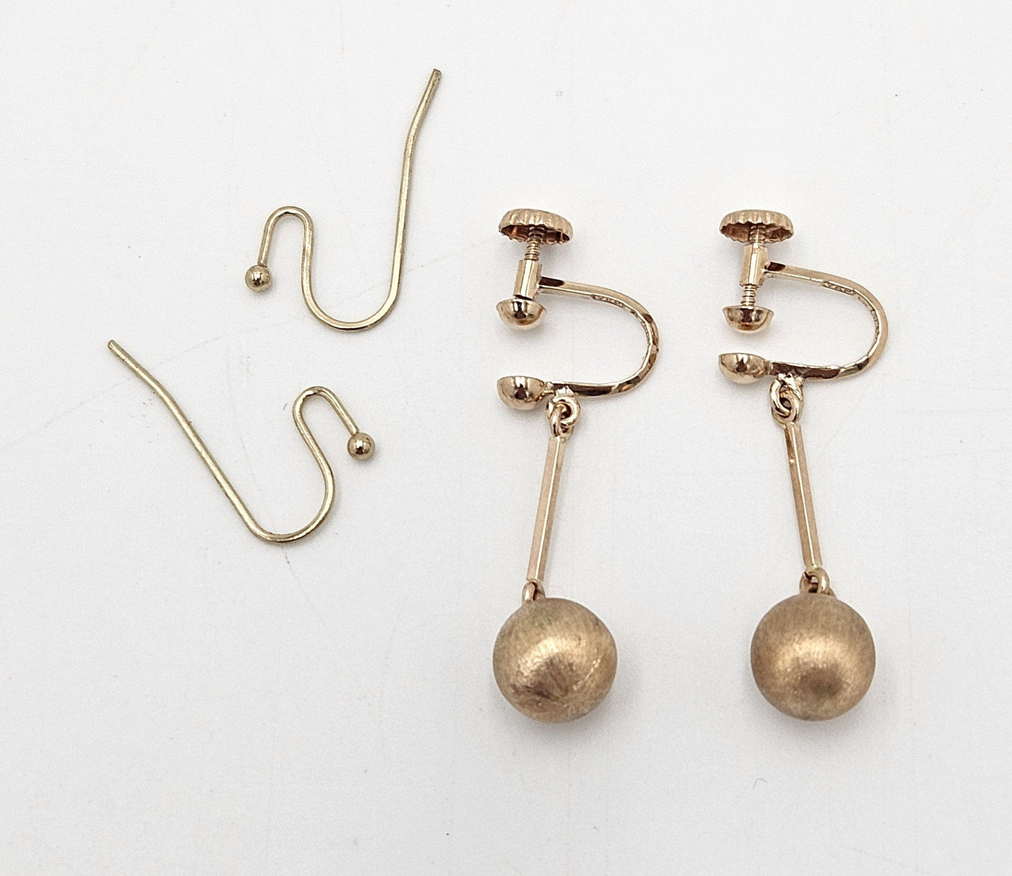 Veikko Kalevi Piirainen Jewelry Rare Veikko Kalevi Piirainen Finland 14k 585 Modernist Dangle Earrings 1970