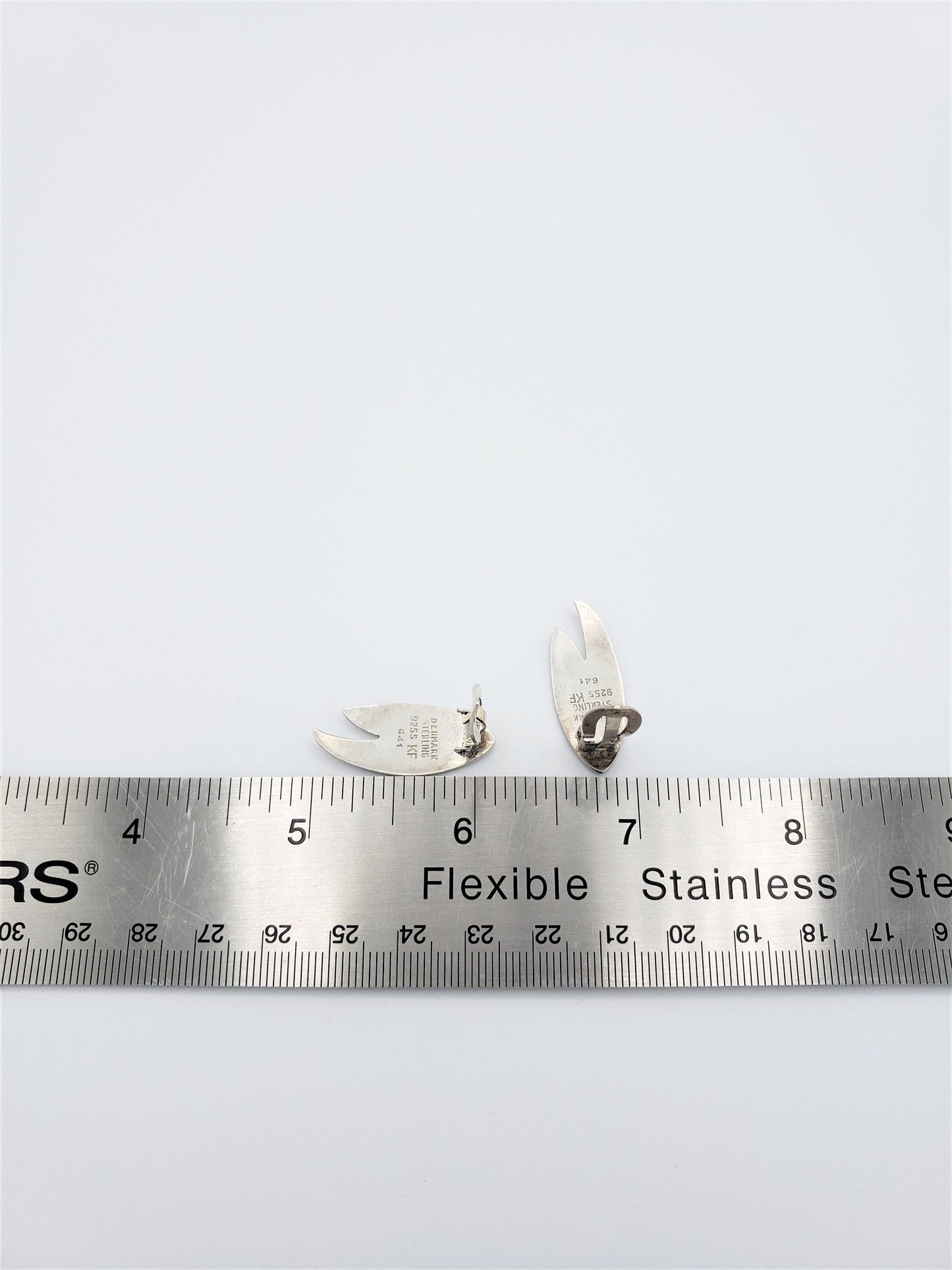 Kai Ehrling Feiling Jewelry Kai Ehrling Feiling Denmark Signed/Numbered 925 Enamel Abstract Earrings 50s-60s