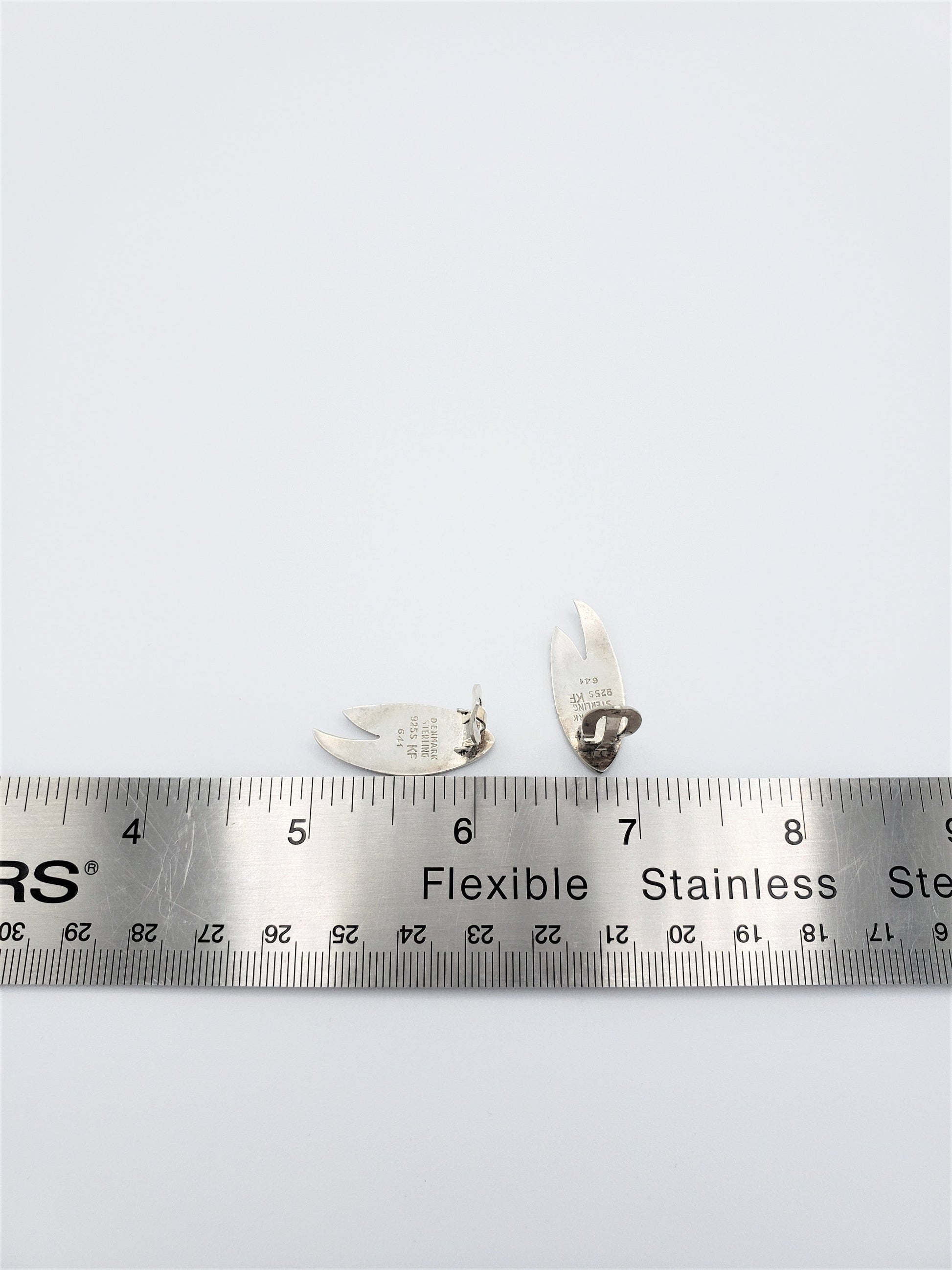 Kai Ehrling Feiling Jewelry Kai Ehrling Feiling Denmark Signed/Numbered 925 Enamel Abstract Earrings 50s-60s