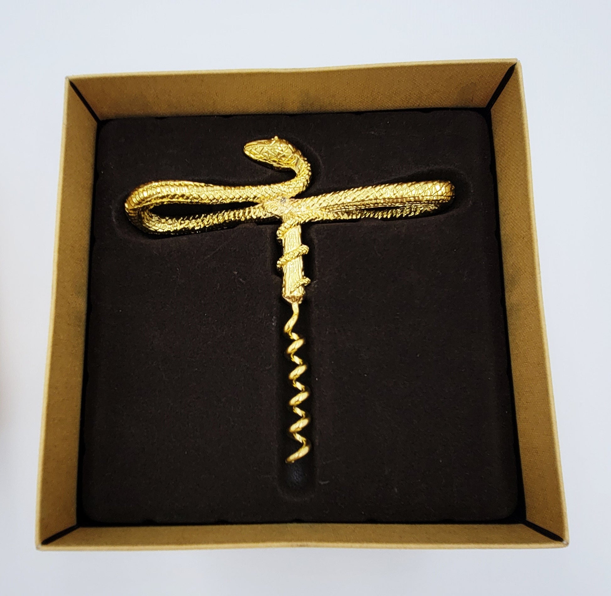 Williams Sonoma Corkscrew Rare Vintage Pottery Barn Limited Edition Gold Plated Serpent Corkscrew NIOB